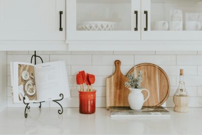 kitchen image with cookbook